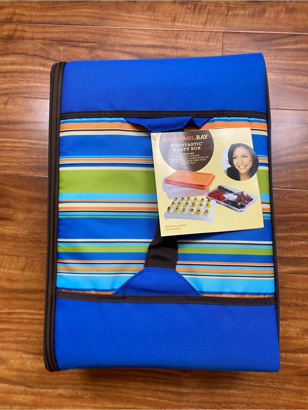 Rachel Ray Insulated Carrier 5 Piece Foodtastic Party Box Food Container w/Lid